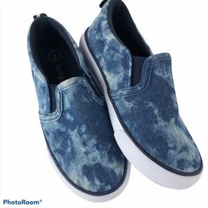 Cat & Jack Boys Slip On Tennis Shoes Blue Denim
